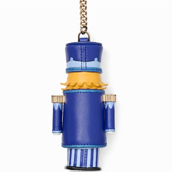 New Kate Spade Oh What 3D Nutcracker Key Chain Blue Multi - Picture 3 of 3